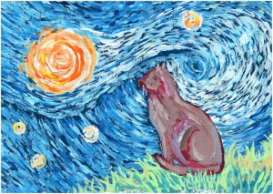 VG's Cat ©Virginia Spencer, thepurpledogpaintingblog.com, 2011