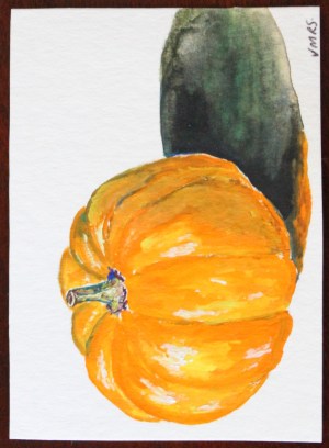 pumpkin, gouache