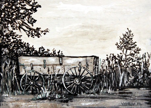 wagon©Virginia Spencer, thepurpledogpaintingblog, 2012