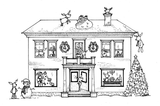 christmas-reindeer-pen-ink